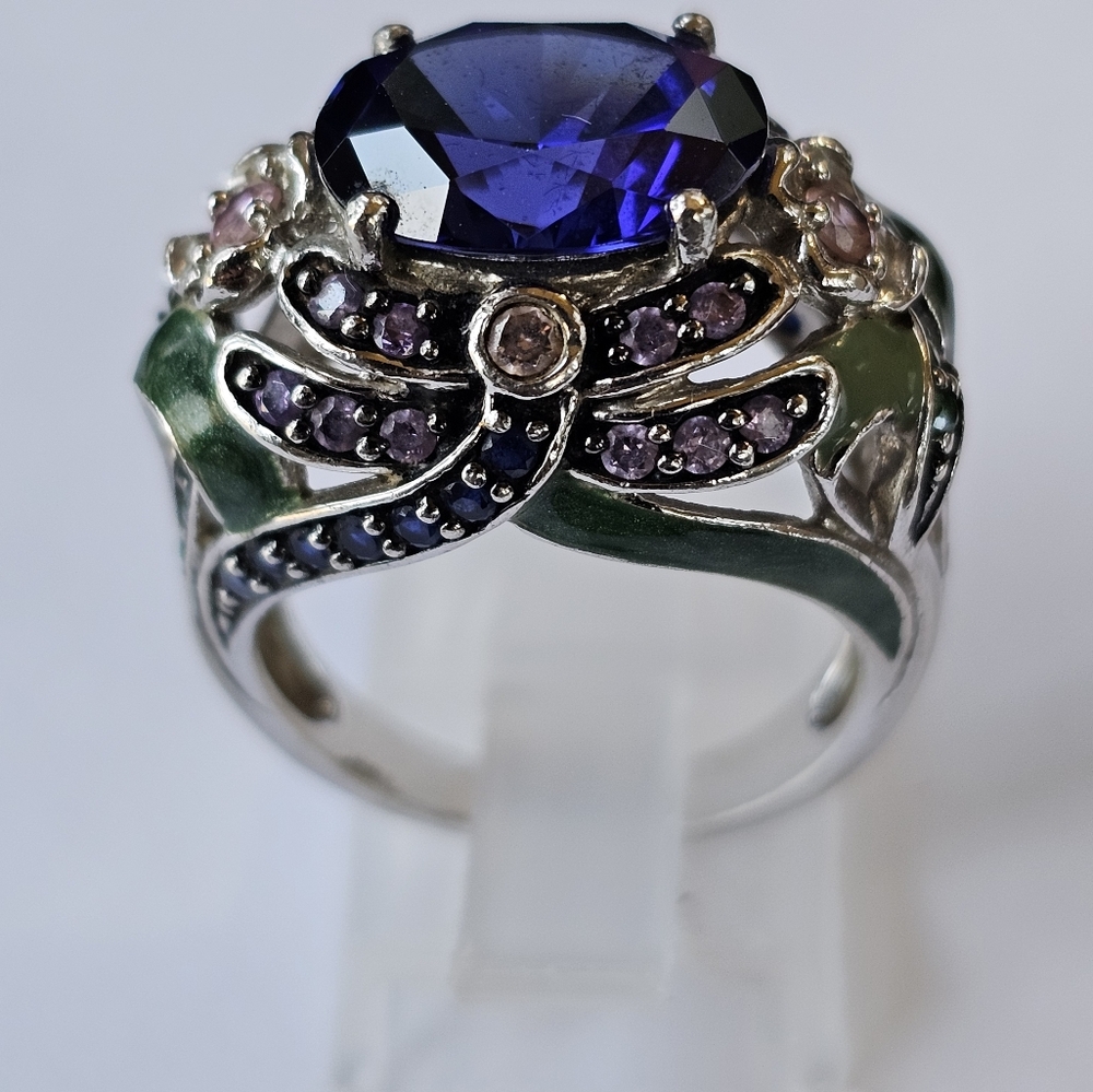 Retired Victoria Wieck Tanzanite and Amethyst Ring in Sterling Silver Sz 8! - Picture 14 of 14